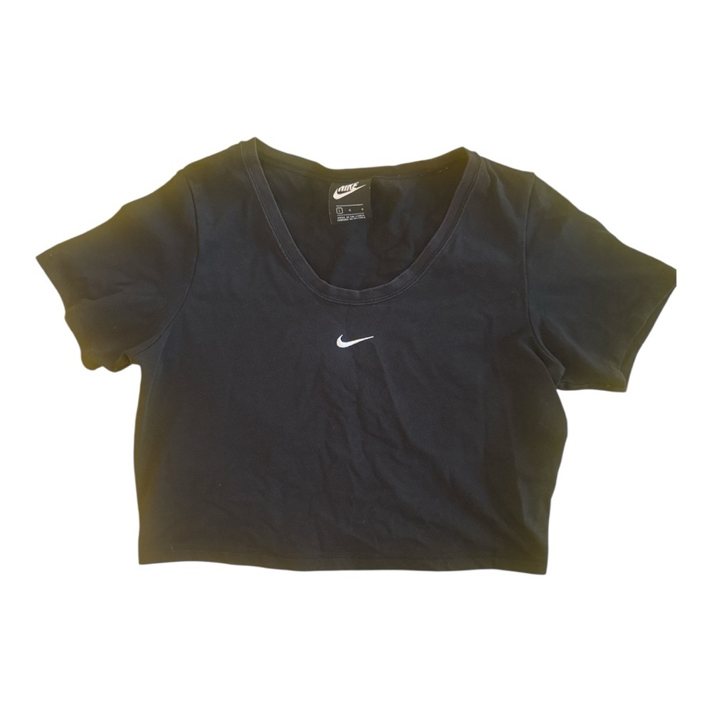 Nike Black Fitted Crop T-Shirt